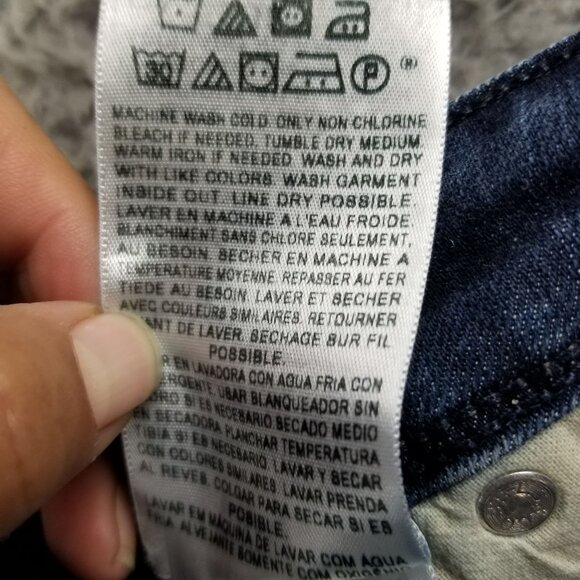 Levis Shorts Womens 16 Stretch Dark Wash Mid Rise Perfectly Shaping Denim Jean - Picture 12 of 13